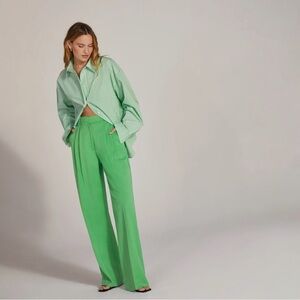 Favorite Daughter Door’s Always Open Shirt in Green Stripe Size XS